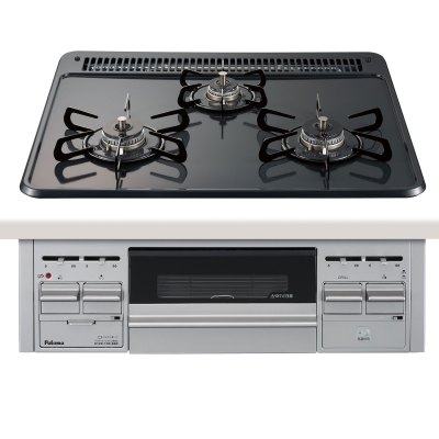 日本原装进口PALOMA/百乐满嵌入式燃气灶60cm上黑下银单面烤PD-N36AS-13A天然气