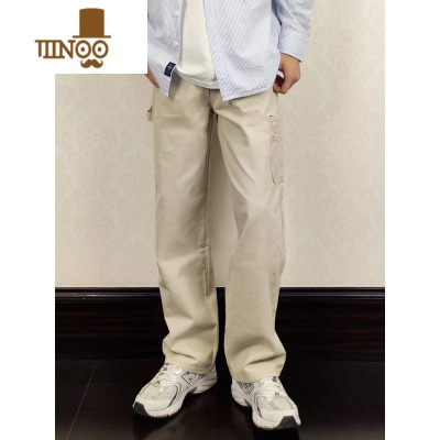 YANXUHMN Studio日系基础款直筒工装裤男宽松阔腿百搭秋季新款休闲长裤