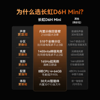 长虹75D6H Mini 75英寸AI TV纯平全嵌 MiniLED内置分舱回音壁超高清4K平板电视政府补贴