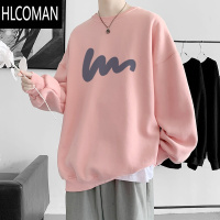 HLCOMAN600G印花圆领卫衣男春季薄款长袖T恤落肩打底衫外套潮流