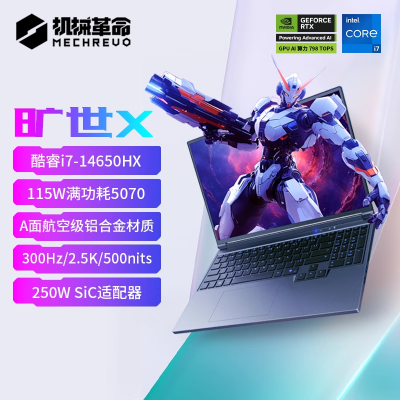 机械革命(MECHREVO)旷世X 2025款 16英寸旗舰游戏本14代i7HX强芯学生设计笔记本电脑 i7-14650HX/RTX5070 32G 2T 2.5K 定制