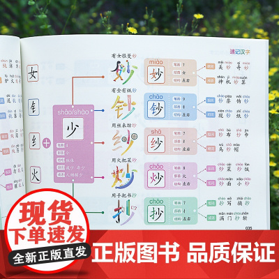 [正版]思维导图口诀速记小学汉字生字开花生字组词造句预习卡形象偏旁部首组合适合一年级幼儿园儿童识字书幼儿认字学字神器