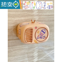 敬平ins纸巾盒壁挂式免打孔浴室卫生间卷纸抽纸洗脸巾收纳盒可爱创意 粉色 送DIY贴纸