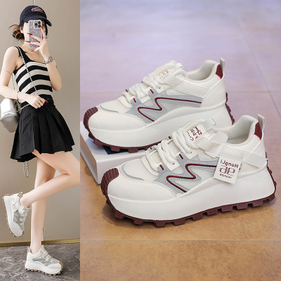 ins韩版新款老爹鞋女2026春季跑步休闲厚底增高