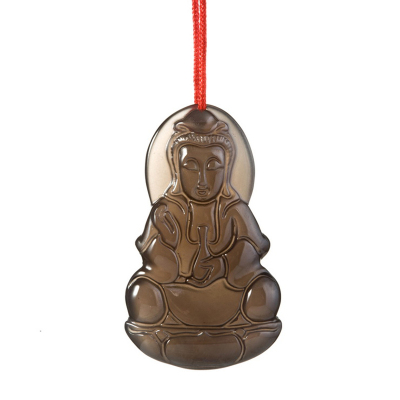 梦克拉Mkela 黑曜石吊坠 观音 民族风