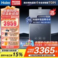 海尔(Haier)16升燃气热水器天然气双循环零冷水储热恒温舱五段微火控温密闭稳燃舱JSQ31-16KN7SFRAGU1