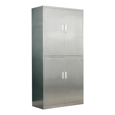 帅畅不锈钢文件柜档案柜资料柜储物柜器械柜仪器柜304全不锈钢通双节柜