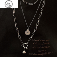 韩版多层脖子饰品项链女潮网红小众锁骨链简约个性气质设计感项圈 JiMi