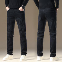 JEEP SPIRIT欧洲站黑色牛仔裤男潮牌秋季新款修身小直筒男裤