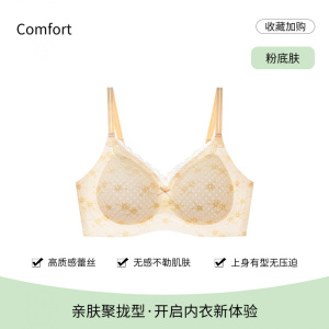 透气文胸甜美少女风蕾丝防下垂小胸聚拢轻薄无钢圈无痕内衣胸衣