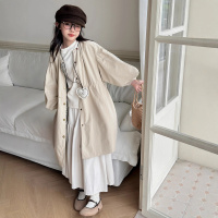 女童风衣春秋款新款女大童秋装外套儿童秋季中长款两面穿韩范