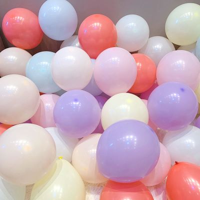网红金属气球批发酒吧开业布景生日派对野餐结婚婚房布置装饰气球马卡龙混色20个只含气球（无配件）