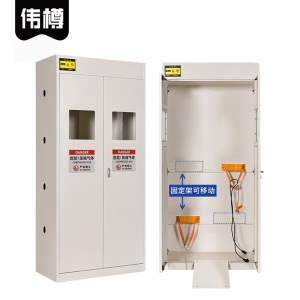 伟樽气瓶柜白色双瓶无报警器900*450*1900mm台