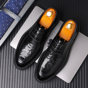 布洛克皮鞋男英伦风花真皮透气商务休闲鞋正装厚底工作男鞋婚鞋
