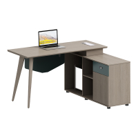 臻远ZY5040801 简约大班台办公桌主管经理桌1.4米含副柜