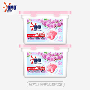 奥妙 除菌洗衣凝珠 除菌除螨 柔顺留香 三合一浓缩 乌木玫瑰50颗*2盒
