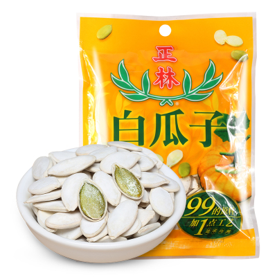 满199减100-正林瓜子白瓜子南瓜子99+1白瓜子200g小吃干果零食99+白瓜子200