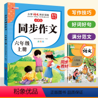 语文 六年级上 [正版]小学生六年级同步作文上册彩绘版小学6年级上学期语文同步训练人教版全国通用满分范文作文素材大全写作