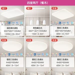 雷士照明全光谱护眼吸顶灯IP40防蚊虫现代简约灯具套餐中山灯具