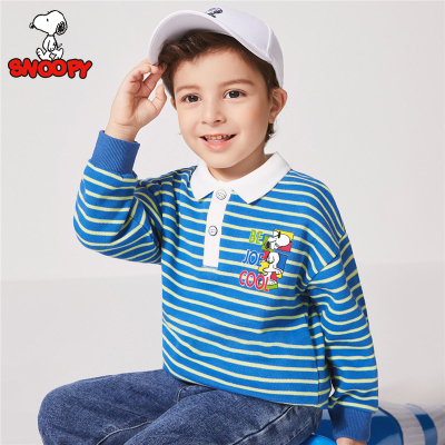 史努比snoopy童装儿童t恤春秋新款男童长袖polo衫男宝宝打底衫