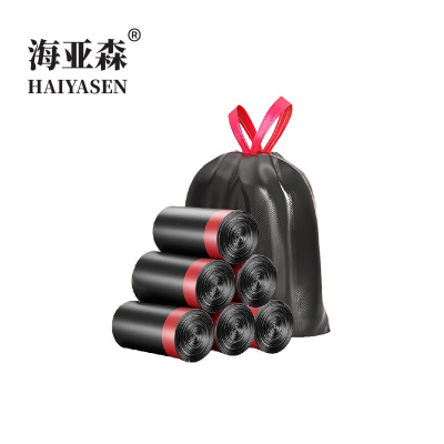 海亚森 M1011 抽绳垃圾袋45*50cm 20L 单面1.5S 30只/卷 垃圾袋(计价单位:卷)黑色