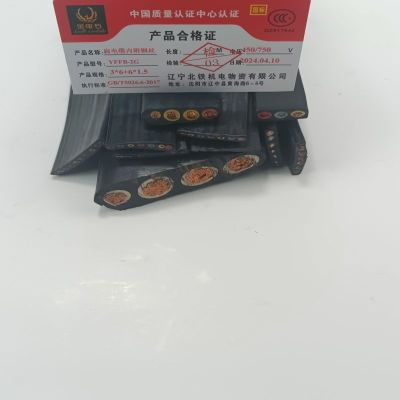 金电石 扁电缆内附钢丝 YFFB-2G 3*6+6*1.5 米