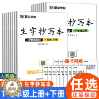 [醉染正版]墨点字帖生字抄写本一二三四五六七八年级上册下册部编版荆霄鹏书写语文同步字帖默写能手同步训练练习册写字课课练作