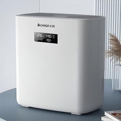志高(CHIGO)除湿机家用除湿器轻音去湿防潮干燥机回南天除湿神器 ZG-909EB(白色方屏)1L/天 2-20㎡ 奶
