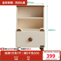 全友家居现代简约床头柜小型卧室床边置物储物柜子床尾收纳柜