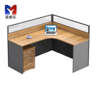 麦都乐 屏风办公桌工位 L型 张