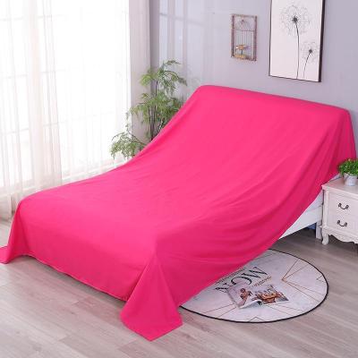 家具防尘布罩遮盖防灰尘沙发遮灰布床遮尘布大盖布挡灰 玫红色 3.5*4.5米(适用1.8m、2.0m、2.2m床、靠背加