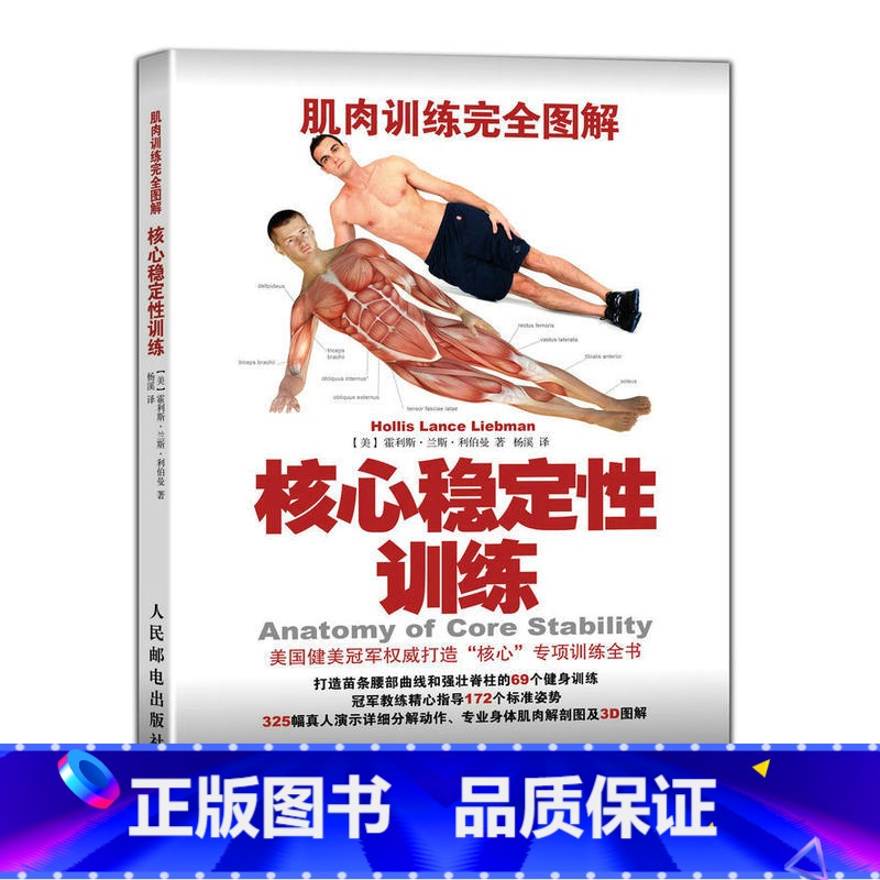 [正版]肌肉训练完全图解 核心稳定性训练(彩印) 核心力量专项训练全书 健身训练法则 强健核心运动基础入门 拉伸静态练