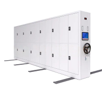 风雷动密集柜档案室电动智能密集架移动档案柜凭证资料柜手摇文件柜一列6组每立方(智能)