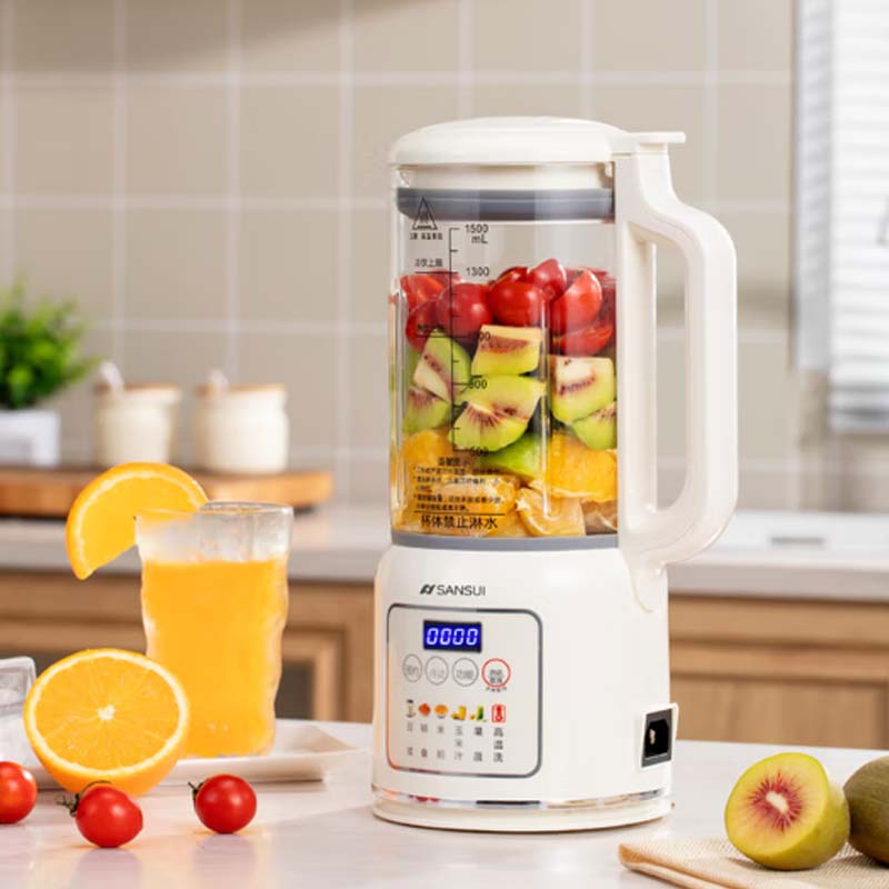 山水(SANSUI) 豆浆机2-3人免滤无渣破壁机1.5L全自动家用多功能榨汁机 LD-D20瓷白色SJ-5221