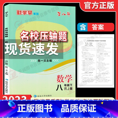 数学压轴题 八年级下 [正版]2023新勤学早名校压轴题八年级下册数学人教版8下 学八斗压轴突破训练
