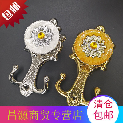 一对标价-窗帘玉石墙钩欧式石材金属壁钩窗帘挂球绑带挂钩