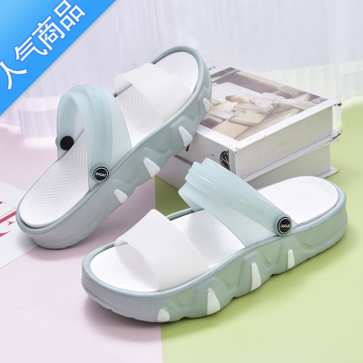 SUNTEK新款凉拖鞋女高级感时尚舒适情侣厚底凉鞋室外防滑休闲网红沙滩鞋