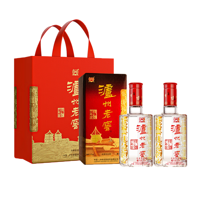 泸州老窖 六年窖头曲52度 500ml*2瓶 浓香型新老版本年份随机