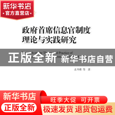 正版 政府首席信息官制度理论与实践研究 孟川瑾,左美云著 中国
