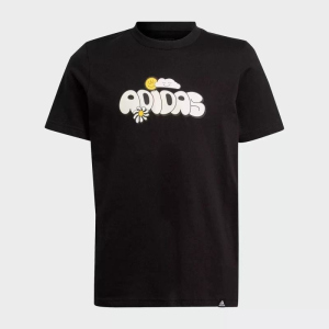 阿迪达斯新款大童经典运动休闲短袖上衣 IZ0418 D