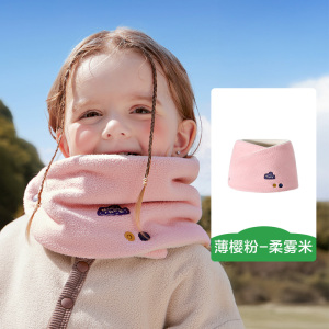 KK树儿童围巾秋冬宝宝围脖双面可戴男孩女童外出防风保暖护颈脖