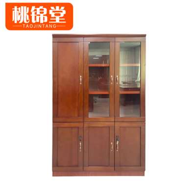 桃锦堂 三门木质书柜1200*420*2000mm组