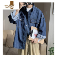 YANXU春季工装牛仔衬衫式夹克男士设计感小众炸街上衣日系复古长袖外套