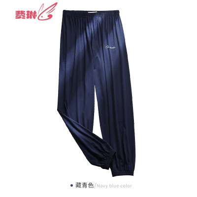 宅宅裤睡裤女夏季束脚长裤薄款外穿防蚊家居裤女宽松男费琳