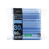 旭包鲜 日本品牌垃圾袋50cm*60cm*3卷 90只装 一次性厨房家用办公点段式增厚强韧清洁塑料袋