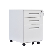 戴劲 活动柜矮柜储物柜文件柜资料柜挂劳柜带锁带轮小柜 珍珠白拉手