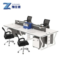 豫庄德屏风办公桌四柜椅组