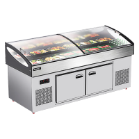 星星(XINGX)BSCD-1800P-2T冰柜 1.8米双阶梯冰鲜台商用冷藏展示柜点菜柜冷藏保鲜冷冻大容量双温双阶