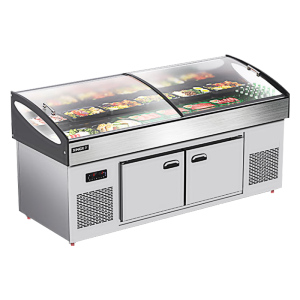 星星(XINGX)BSCD-1800P-2T冰柜 1.8米双阶梯冰鲜台商用冷藏展示柜点菜柜冷藏保鲜冷冻大容量双温双阶