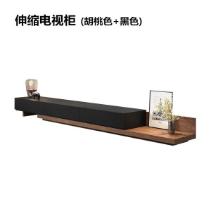 森美人北欧简约小户型茶几意式客厅茶桌现代胡桃色茶几电视柜组合墙壁柜